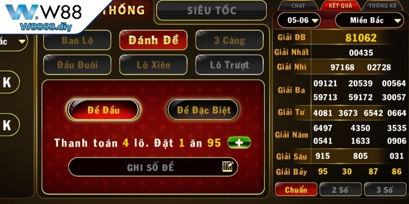 Điểm mạnh khiến xổ số W88 thu hút game thủ